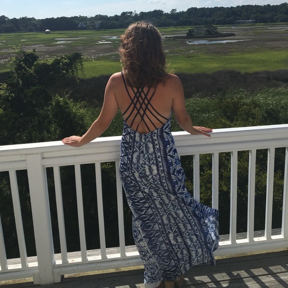 Adelyn Rae Blue Maxi Dress - Picture 7 of 7